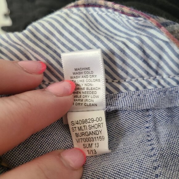 Banana Republic US Size 34 100% Cotton Plaid Multicolored Shorts 10" Inseam - Picture 9 of 12